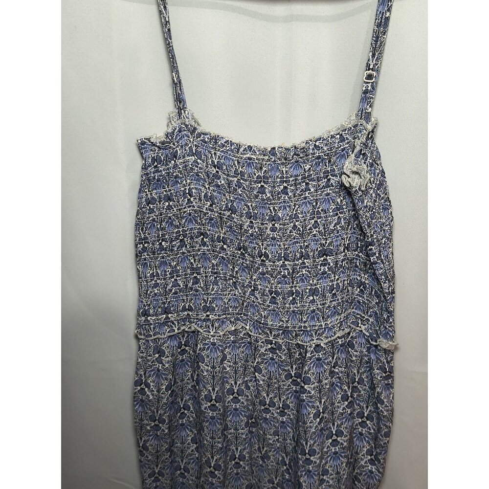 Fat Face Sleeve Less Women's Size 12 Blue Floral Jumper Suit With Pockets - Picture 11 of 16